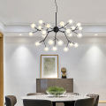 Bubble glass ball branch multi heads pendant light